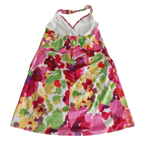 Blu Sage Floral Halter Mini Dress with Pockets Size 18W - Picture 4 of 9